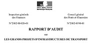 Le rapport d’audit sur les grands projets d’infrastructures de transport, 2003
