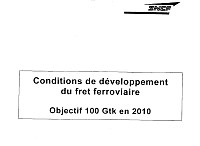 Document SNCF sur l’objectif de 100 Gtk en 2010