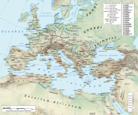 Carte des principaux itinéraires du réseau routier romain en 125 (Source : Andrei Nacu)